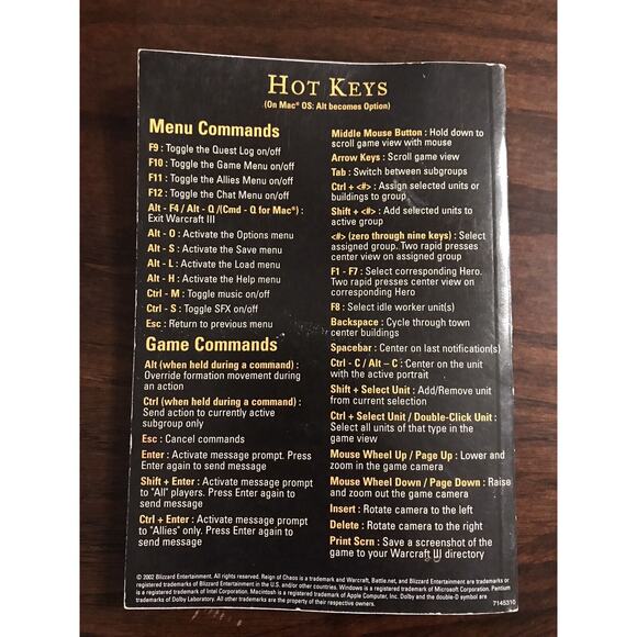 World of Warcraft - Reign Of Chaos - Game Manual Only - Picture 2 of 4
